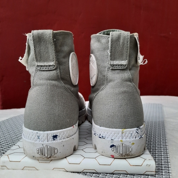 Palladium x Free People Earth Collection Hi Ankle Combat Boots Confetti Sole 7.5 - Picture 6 of 11